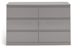 Argos Home Jenson 6 Drawer Chest - Grey Gloss