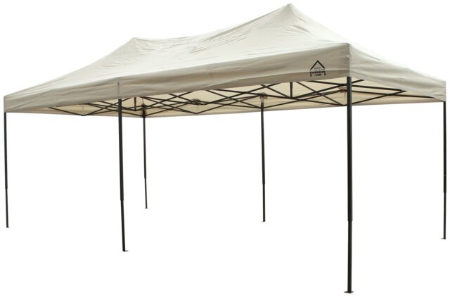All Seasons 3m x 6m Pop Up Garden Gazebo - Beige - image 1