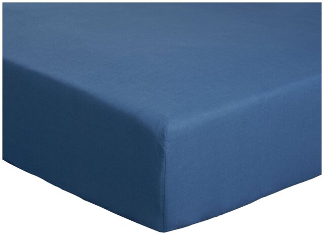 Habitat Easycare Plain Blue Fitted Sheet - Single - image 1