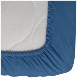 Habitat Easycare Plain Blue Fitted Sheet - Single - thumbnail 2