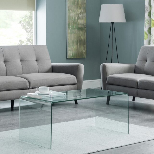 Julian Bowen Amalfi Coffee Table - Clear Glass - image 1