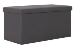 Argos Home Medium Fabric Ottoman - Grey - thumbnail 1