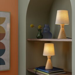 Habitat Modern Wood Table Lamp Pair - Natural - thumbnail 2