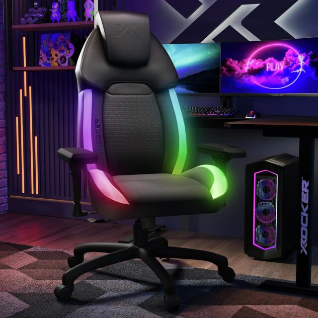 X Rocker Sparta RGB  Gaming Chair - Black - image 1
