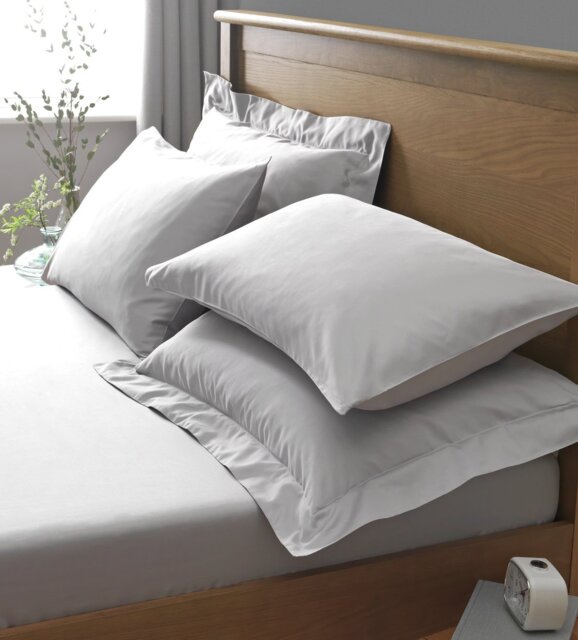 Habitat 400TC Egyptian Cotton Oxford Pillowcase Pair - Grey - image 1