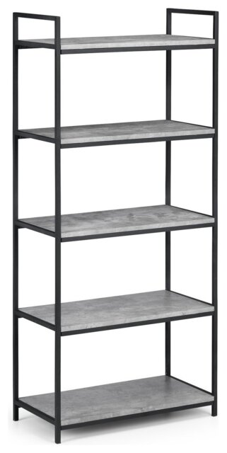 Julian Bowen Staten Metal Bookcase - Black & Grey - image 1