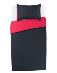 Habitat Easycare Two Tone Black & Red Bedding Set - Single - thumbnail 2