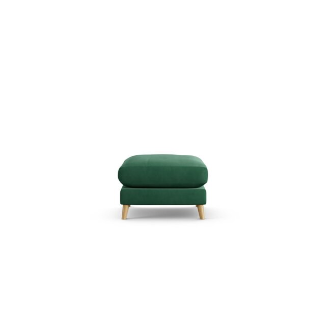 Habitat Lomond Fabric Footstool - Green - Ash Leg - image 1