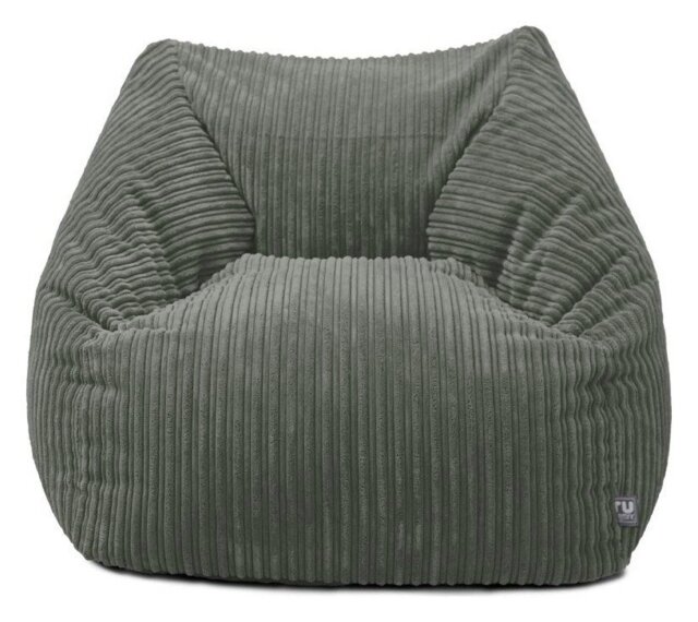 rucomfy Fabric Jumbo Cord Snuggle Chair Beanbag - Slate Grey - image 1