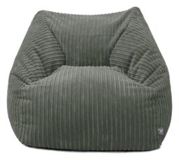 rucomfy Fabric Jumbo Cord Snuggle Chair Beanbag - Slate Grey