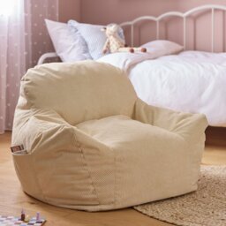 Habitat Kids Corduroy Large Bean Bag Chair - Cream - thumbnail 1