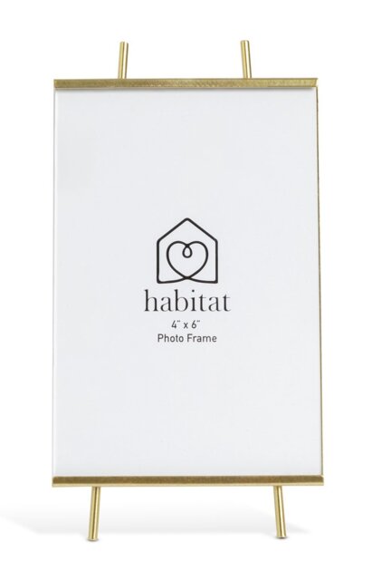 """Habitat Gold Glass Easel Picture Frame - 4x6""""""" - image 1
