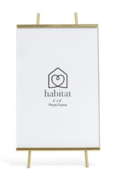 """Habitat Gold Glass Easel Picture Frame - 4x6"""""""