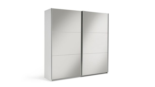Habitat Holsted Mirrored 200cm Sliding Wardrobe - White - image 1