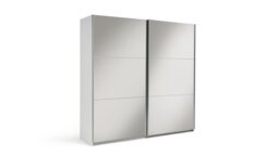 Habitat Holsted Mirrored 200cm Sliding Wardrobe - White - thumbnail 1