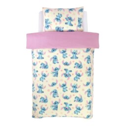 Disney Stitch Scrump Fleece Cream Kids Bedding Set - Single - thumbnail 2