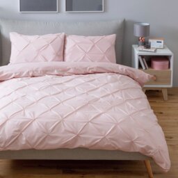 Habitat Hadley Pintuck Blush Pink Bedding Set - Double - thumbnail 1