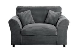 Argos Home Harry Fabric Cuddle Chair - Charcoal - thumbnail 1