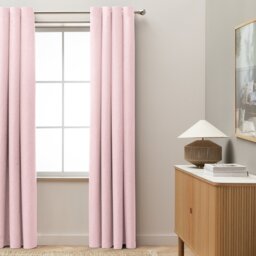 Habitat Blackout Eyelet Curtains - Pink - 168x183cm - thumbnail 1