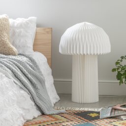 Habitat Origami Mushroom Floor Lamp - White - thumbnail 1