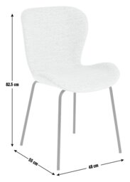 Habitat Etta Pair of Fabric Dining Chair - Natural - thumbnail 2