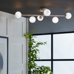 Habitat Alonso 6 Light Bathroom Flush Ceiling Light - White - thumbnail 1