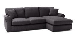 Argos Home Lisbon Fabric Right Hand Corner Sofa - Charcoal - thumbnail 1