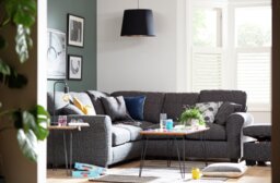 Argos Home Lisbon Fabric Right Hand Corner Sofa - Charcoal - thumbnail 2