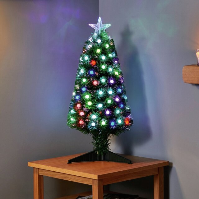 Premier Decorations Fibre Optic Small Christmas Tree - image 1