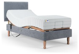 Mibed Memory Single Adjustable Bed With Mattress - Grey - thumbnail 2