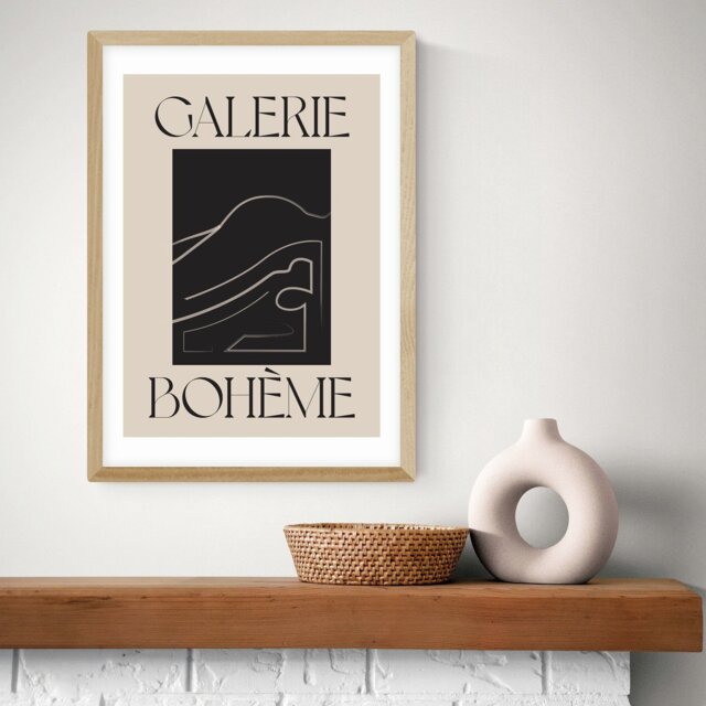 East End Prints La Vie Boheme Oak Frame Art Print - A3 - image 1
