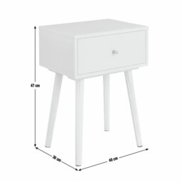 Habitat Otto 1 Drawer Bedside Table - Yellow - thumbnail 2