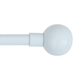 Home Essentials White Extendable Curtain Pole - 70cm - 120cm - thumbnail 1