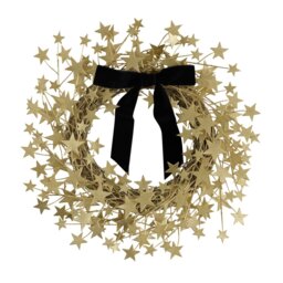 Habitat Gold Star Christmas Wreath - thumbnail 2