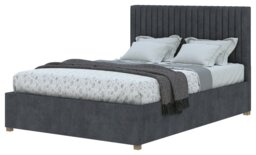 Aspire Double Velvet Adjustable Bed with Mattress - Steel