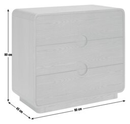 Habitat Adeje 3 Drawer Chest - Walnut - thumbnail 2