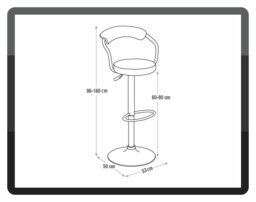 Argos Home Executive Gas Lift Bar Stool - Black - thumbnail 2