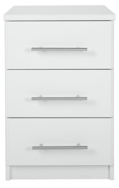 Argos Home Normandy 3 Drawer Bedside Table - White