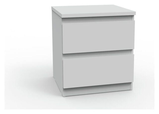 Argos Home Jenson 2 Drawer Bedside Table - Matte White