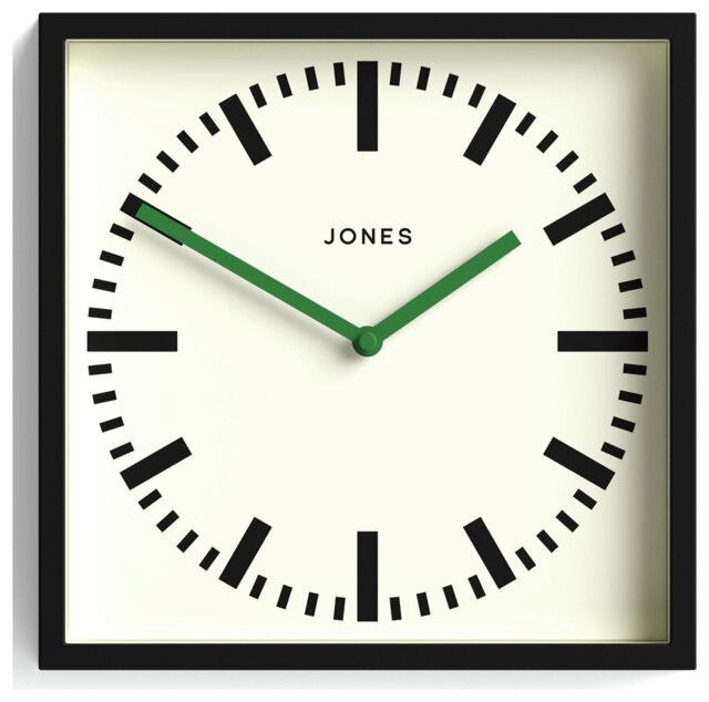 Jones Clocks Paramount Square Wall Clock - Black - image 1