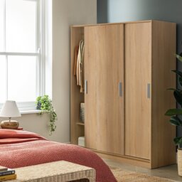 Argos Home Nova 3 Door Sliding Wardrobe - Oak