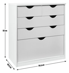 Habitat Kids Pagnell 5 Drawer Chest - White - thumbnail 2