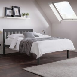Julian Bowen Luna Double Wooden Bed Frame - Anthracite