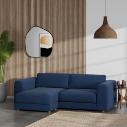 Habitat Ayr Reversible Corner Sofa - Navy  Blue - Ash Leg - thumbnail 2