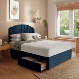 Silentnight Middleton Double 4 Drawer Divan Bed - Blue - thumbnail 1