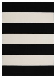 Homemaker Maestro Bold Stripe Black Cut Pile Rug - 160x230cm - thumbnail 2