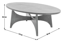 Habitat Mid Century Round Coffee Table - Black - thumbnail 2