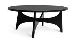 Habitat Mid Century Round Coffee Table - Black - thumbnail 1