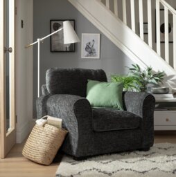 Argos Home Taylor Fabric Armchair - Blue - thumbnail 2