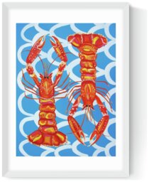 East End Prints Langoustines White Frame Art Print - A2 - thumbnail 2